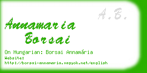annamaria borsai business card